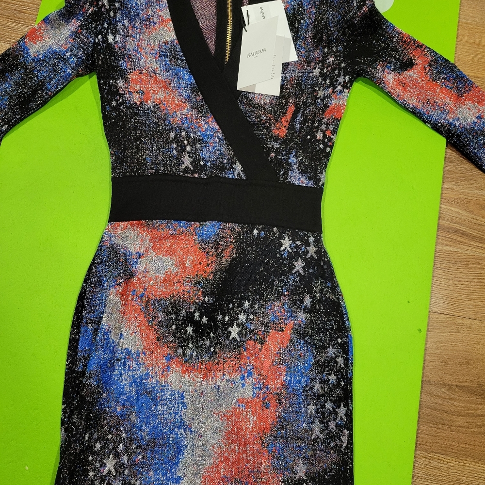 Balmain Constellation Jacquard Minidress